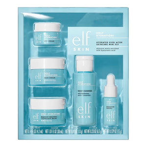 e.l.f. SKIN Holy Hydration! Hydrated Ever After Skincare Mini Kit, Cleanser, Makeup Remover, Moisturizer &amp; Eye Cream For Hydrating Skin, Airplane-Friendly Sizes