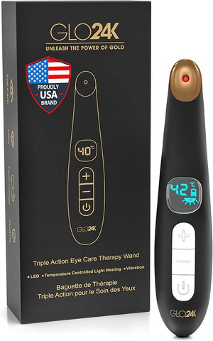 GLO24K Eye Care Beauty Massager. for Radiant Beautiful Skin Around The Eyes.
