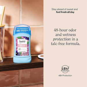 Suave Deodorant for Women, Sweet Pea &amp; Violet 24-Pack ? Invisible Solid Antiperspirant Deodorants, 48H Protection, 1.2 Oz Ea