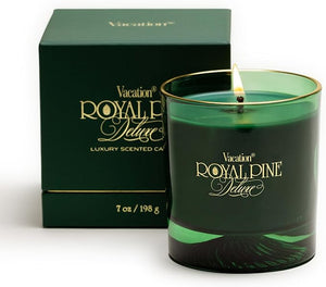 Royal Pine Deluxe Pine-Scented Candle by Vacation Sunscreen Premium Soy-Blend Wax 70-Hour Long Burning Winter House Decor Gift for Women &amp Men 7 Oz.