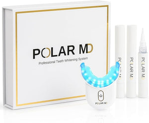 Polar MD Teeth Whitening Kit Professional Teeth Whitener Gel Pens 1YR. Supply Compare to Whitening Strips. Powerful 32 LED Wireless Activating Light.