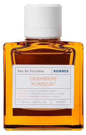 KORRES Eau de Toilette Cashmere Kumquat Fragrance for Women and Men Citrus Floral Woody Perfume with Orange Blossom Vanilla &amp Cedarwood Inspired by Greek Island Scents 1.69 Fl Oz