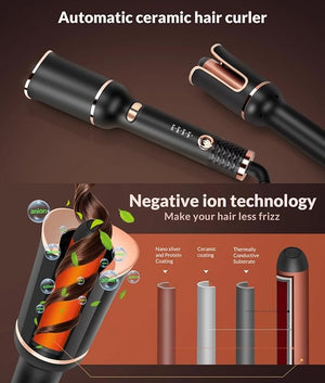 Auto Hair Curling Iron Ceramic Rotating Air Curler Air Spin Wand Styler Curl Machine Magic Hair Curler Automatic Hair Curler