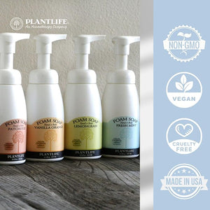 Plantlife Lavender Foam Soap Value Set - Gentle, Moisturizing, Plant-based Foam Soap for All Skin Types - Ideal for use as a Hand &amp; Body wash, Shaving Cream, and Foaming Fun for Kids 8.5-16 oz