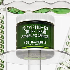 Youth To The People 121-Polypeptide Future Cream (2 fl oz), Firming Face Moisturizer, Reduce Fine Lines, Improve Elasticity, Vegan Collagen Peptide, Plant Proteins + Ceramides, Fragrance-free