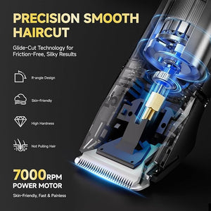 Beard Trimmer for Men, IPX7 Waterproof Body Hair Trimmer Electric Razor Shaver Body Grooming Kit Wet/Dry Use for Groin, Nose, Ear Hairs, Beard, Legs, Chest