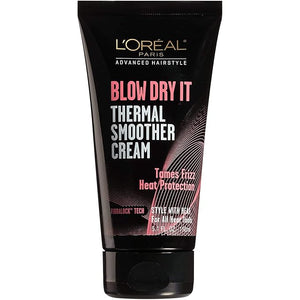 L'Oreal Paris Advanced Hairstyle Blow Dry It Thermal Smoother Cream 5.1 Ounce