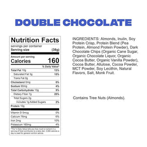 NuSkool Snacks Double Chocolate Keto Friendly Protein Krunch Bars (12 Pack) - 7g Fiber 10g Clean Plant-Based Protein 3g Net Carbs - Gluten-Free Non-GMO Vegan Low Carb Keto Healthy Breakfast Snack