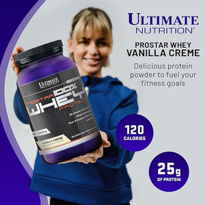 Ultimate Nutrition Prostar Whey Protein Powder Isolate Vanilla - Low Carb High Protein Powder Shake for Muscle Gain &amp Recovery - Low Sodium Low-Fat &amp Keto Friendly - 2 lbs Tub