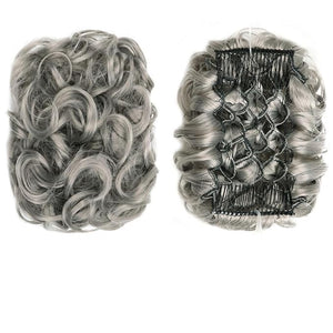 Hair Accessories Synthetic Messy Bun Wig Hair Pieces Wavy Curly Bun Ponytail Hair Extensions Bun Hair Comb Women Bun Wig Hair Pieces For Women(0906)