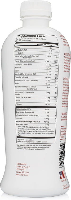 Cardio Cocktail Liquid Nitric Oxide 32 fl oz, - L-Arginine, B-Vitamins, 5,000iu Vitamin D - Supports Cardiovascular Health, Nitric Oxide Supplement