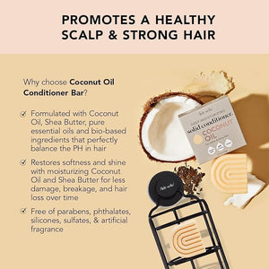 Kitsch Tea Tree Shampoo &amp Coconut Oil Conditioner Bar ? Shampoo and Conditioner Set - Clarifying Bar Soap for Greasy Hair &amp Deep Moisturizing - Paraben Silicone &amp Sulfate Free - Made in U