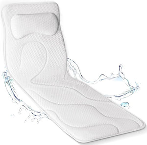 Full Body Bath Pillow for Tub Luxury Bathtub Pillow for Full Back Head and Neck Support Quick Dry Bath Cushion 168 Suction Cups Bathtub Accessories for Gift