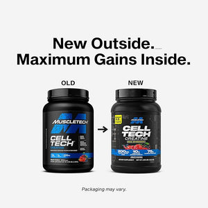MuscleTech Creatine Monohydrate Powder Cell-Tech Creatine Post Workout Recovery Drink Muscle Builder For Men &amp Women Muscle Building Supplements Fruit Punch 3 lbs (27 Serv)
