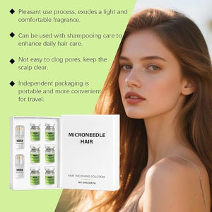 Hair Regrowth System - Advanced Hair Growth Treatment GinsengEclipta ProstrataPeppermint Oil and Ginger RootMicro System Hair Treatment for ThickerStrengthens Roots for Men and Women