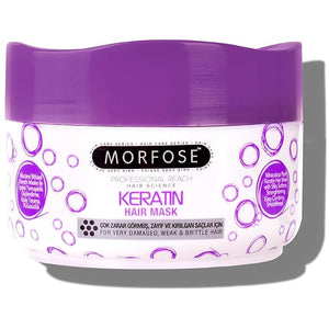 Morfose Keratin Hair Mask for Curls Frizzy Bleached Hair Deep Conditioning with Improved Elasticity 500ml