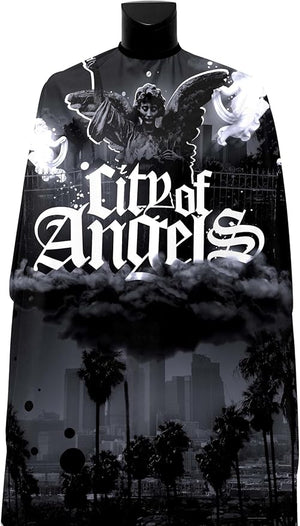 Illuzien City of Angels PRO Barber Cape Hair Cut Cape Water-Resistant Barber Accessories Professional Cape