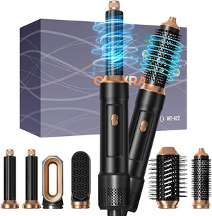 6 in ONE Blow Dryer Brush,Air Curling Iron Round Brush Blow Dryer 800W