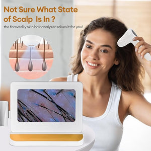 11 Inch HD Screen Scalp Analysis Machine with 50x/200x Lenses, Hair Scalp Analyzer &amp; Microscope for Skin and Hair Follicle, No App Required, for Home &amp; Salon Use