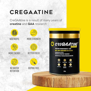 Ultimate | 50% Higher Dosage in Bulk Pack | Micronized Creatine Monohydrate + GAA | Advanced Strength &amp; Focus | No Water Retention | Boosts Muscle Growth &amp; Energy | 500g, 166 Servings
