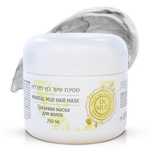 Dr. Mud Mineral Hair Mask ? Deep Conditioning Treatment with Dead Sea Minerals &amp; Natural Oils | Nourishes Dry, Frizzy &amp; Treated Hair | Scalp Hydration &amp; Strength | Softens, Smooths &amp; R