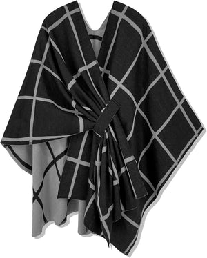 Moss Rose Women's Shawl Wrap Poncho Ruana Cape Open Front Cardigan Shawls for Fall Winter