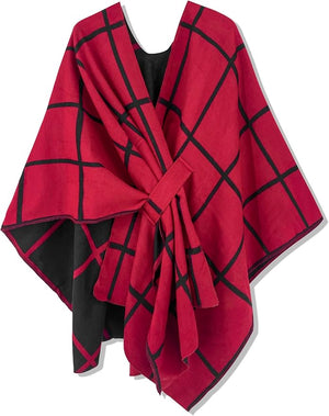 Moss Rose Women's Shawl Wrap Poncho Ruana Cape Open Front Cardigan Shawls for Fall Winter