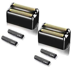 Professional Replacement Foil and Cutters for BaBylissPRO Barberology Double Foil Shaver, Compatible with BaBylissPRO Barberology FXFS2 Shaver (black)