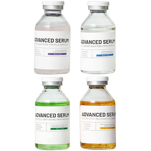 BR?UN Advance Microneedling Korean Serum - 4 Different Booster Ampule Kit for Face and Body Including (AC + SC + SD + HY Control Serums) ? Use with or without Dr Pen