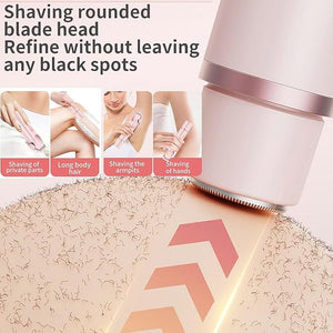 Electric Bikini Trimmer Tools for Women,Ipx7 Waterproof,Double Head Detachable Shavers Razors for Facial Face Chin Underarm Eyebrow (Blue)