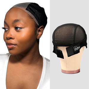 INDIQUE Luxury Wig Grip Cap ? Non-Slip Liner for Lace Front and Closure Wigs - Adjustable, Breathable, Secure Fit ? Black