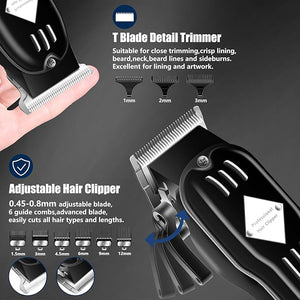 SUNNOW Hair Clippers for Men Beard Trimmer &amp Hair Trimmer &amp Electric Foil Shavers Razor Kit Hair Cut Machines Men's Beard Grooming Kit for Home Barber(Black)