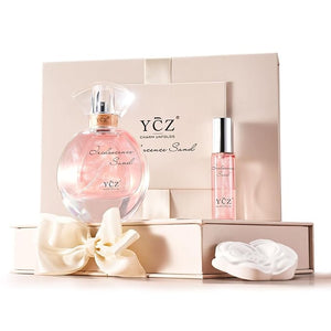 Ycz Golden Sands Women's Perfume Gift Set - 3-Piece Floral Oriental Fragrance with Grapefruit Rose Notes,50ml &amp; 15ml Perfumes,Camellia Diffuser Stone,Elegant Gift Box,Long-Lasting Sillage Unique G