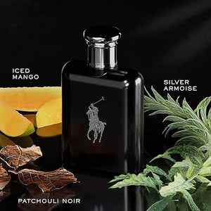 RALPH LAUREN FRAGRANCES - Polo Black - Eau de Toilette - Men's Cologne - Woody &amp Fresh - With Patchouli Sandalwood and Mandarin - Medium Intensity