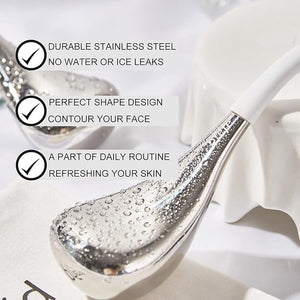 pfefe Cryo Sticks Facial Skin Care Ice Globes for Women Face Eyes Stainless Steel Face Beauty Tools for Girls Ladies Esthetician Supplies Cooling Spa Globes with Storage Case
