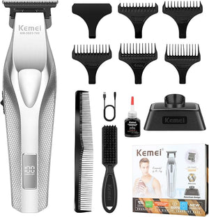 KEMEI KM-3023-702 Professional Hair Clipper for Men Cordless Rechargeable Hair Trimmers Clippers for Hair Cutting Beard Trimmer with USB Perfect Gifts for Men