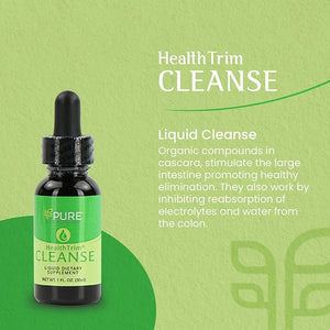 PURE Cleanse Liquid 1oz. - Nature's Gentle Cleanse with Cascara Sagrada for Occasional Constipation Promotes Digestive Health Vegan-Friendly Contains Probiotics for Optimal Gut Health Support
