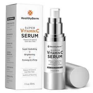Super Vitamin C Serum for Women Over 70: Niacinamide, Vitamin C, Hyaluronic Acid, Peptides, Vitamin E, Caffeine, Bakuchiol, Hydrating, Lifting, Face Wrinkle &amp; Age Spots Reduction