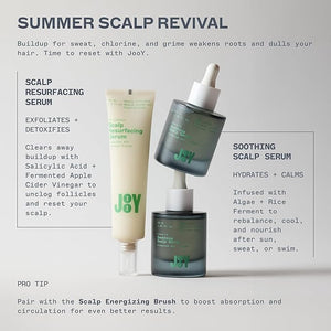 JooY Soothing Scalp Serum | Sensitive &amp Itchy Scalp Relief | Lightweight Leave-In Treatment | Detox &amp Hydrate with Fermented Apple Cider Vinegar Niacinamide Tea Tree &amp Witch Hazel