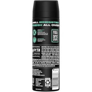 AXE Aluminum-Free Body Spray XL Apollo 12-Pack 48H Odor Protection 5.1 Fl Oz Ea