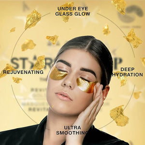 STARSKIN VIP Gold Mask Eye 5 Pack Gold Undereye Mask Patches Eye Masks for Puffy Eyes and Wrinkles Revitalizing and Hydrating Eye Patches For Dark Circles Under Eye Treatment Korean Skincare