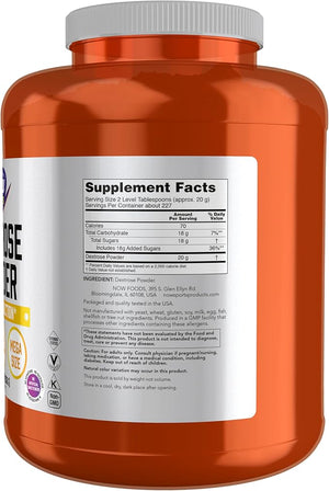 NOW Foods Sports Nutrition Dextrose Powder (Monosaccharide) Energy Production* 10-Pound