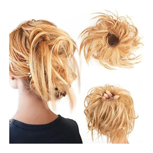 EARSHOT Hair Buns Hair Piece Synthetic Bun Ponytail Hair Extensions Headband Messy Bun with Elastic Rubber Band Ponytail Wig Hair Bun for Women Hair Accessories For Girls (Color : 24#)