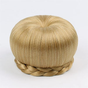 Hair Bun Pieces for Women 1 Pack Synthetic Bun Braided Ponytail Hair Extensions Women's Donut Curls Accessories for Women