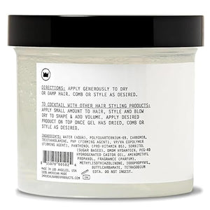 Imperial Barber Grade Gel Pomade - All Day Strong Hold No Flaking Water Based Reactivatable - Natural Men's Hair Styling Product 12oz