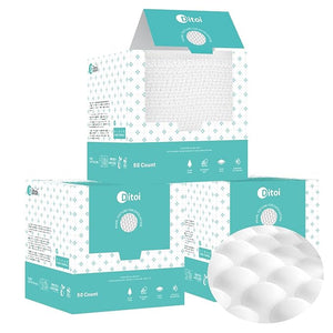 Ditoi Disposable Face Towels,Ultra Thick Face Towelettes XL, Lint-Free Facial Wipes for Makeup Removal &amp; Gentle Skin Care,10"¡¿12",150 Count (3 Pack),Pearl-textured