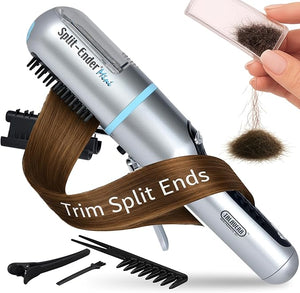 Split-Ender Mini Cordless Split End Hair Trimmer for Dry Damaged Brittle or Frizzy Hair - Battery Operated Clipper for Straight and Curly Hair - Blue