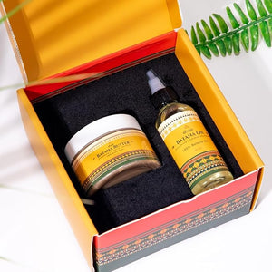 PowerPak Al-noir Batana Oil Hair Care Set for Men &amp; Women | 100% Raw Batana Butter + Pure Cold-Pressed Refined Batana Oil for Hair Growth, Thickness, Strength, and Repair