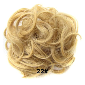 SONGCHAO Fake Hair Bun 1 Pack Messy Bun Hair Hoops Ponytail Hair Extensions Synthetic Donut Hair Bun Curly Wavy Hair Bun Wigs for Women Hair Accessories (Color : 22)