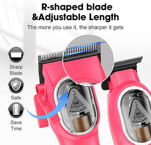 KEMEI Professional Hair Clippers Set for Men Electric Clippers Kit and Trimmers Set Cordless Haircut Clippers Rechargeable Hair Cutting Tools with LED Display Gifts for Men